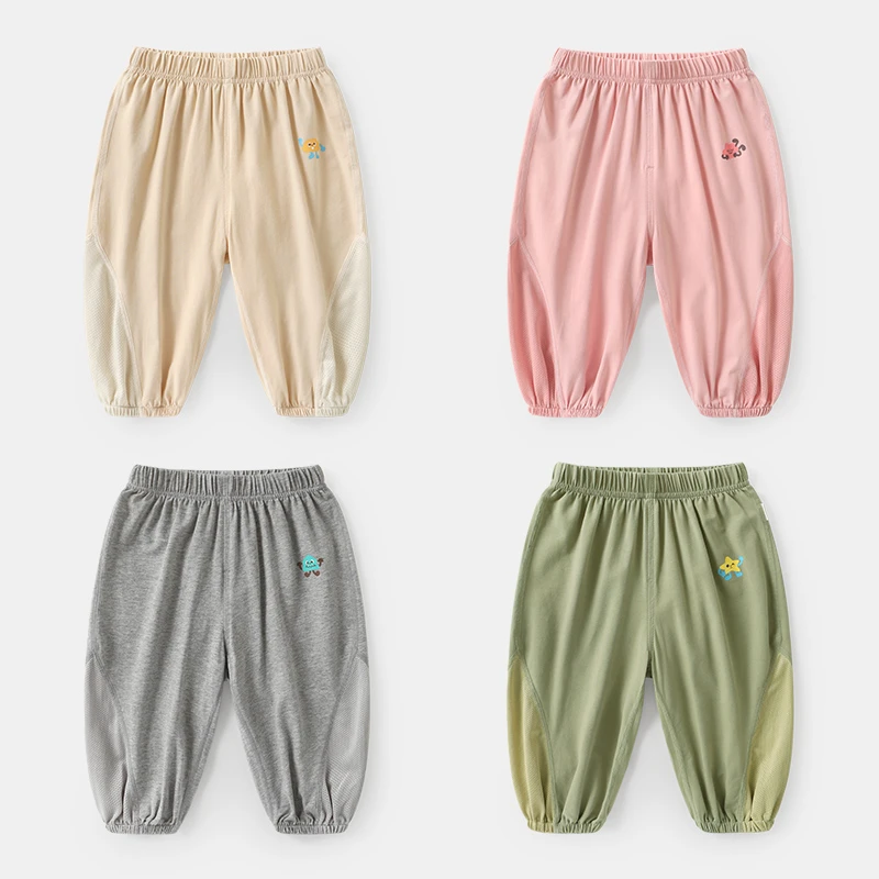 【咔咔】婴儿长裤子工装裤夏天防蚊男童男孩儿童男童简约童装店铺