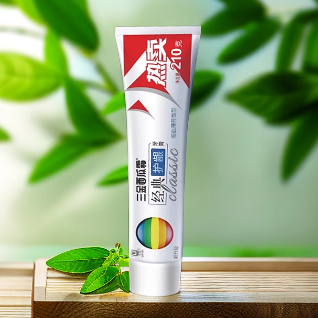 三金西瓜霜双重薄荷牙膏清爽口感清新口气清洁小孩