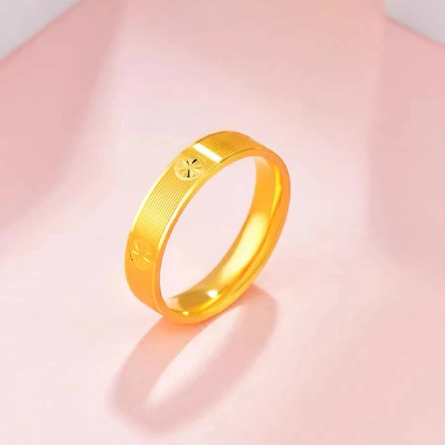 Chow Tai Seng/周大生足金时尚拉丝卡家简约经典轻奢戒指首饰咨询