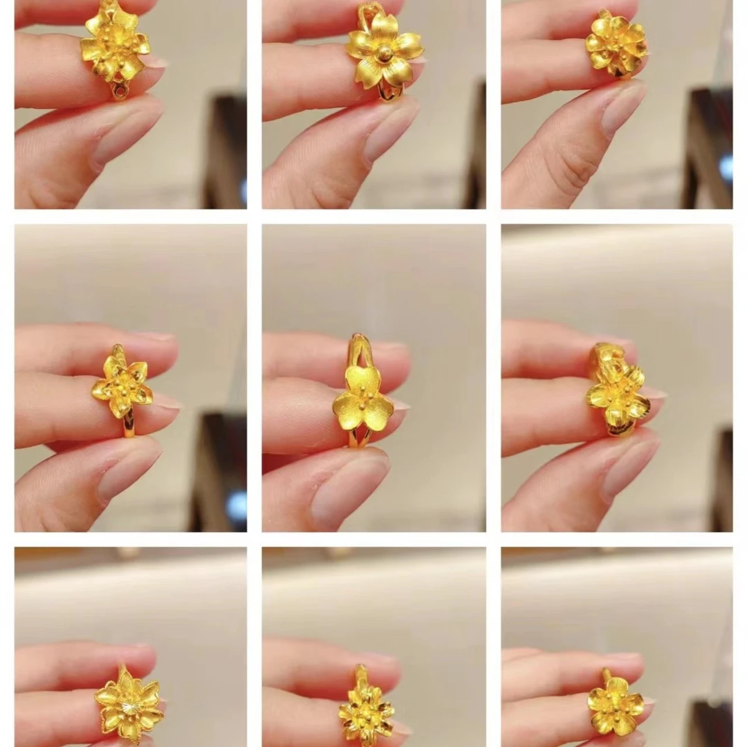 Chow Tai Seng/周大生足金时尚精美女款花型可调节圈戒指首饰咨询