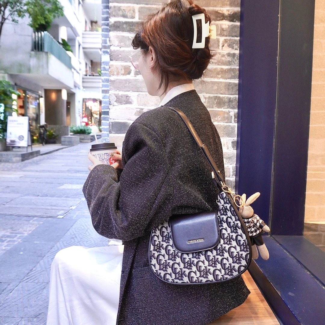 格纹包包百搭小包包单肩斜跨网红女士潮流韩版肩包休闲女包6010