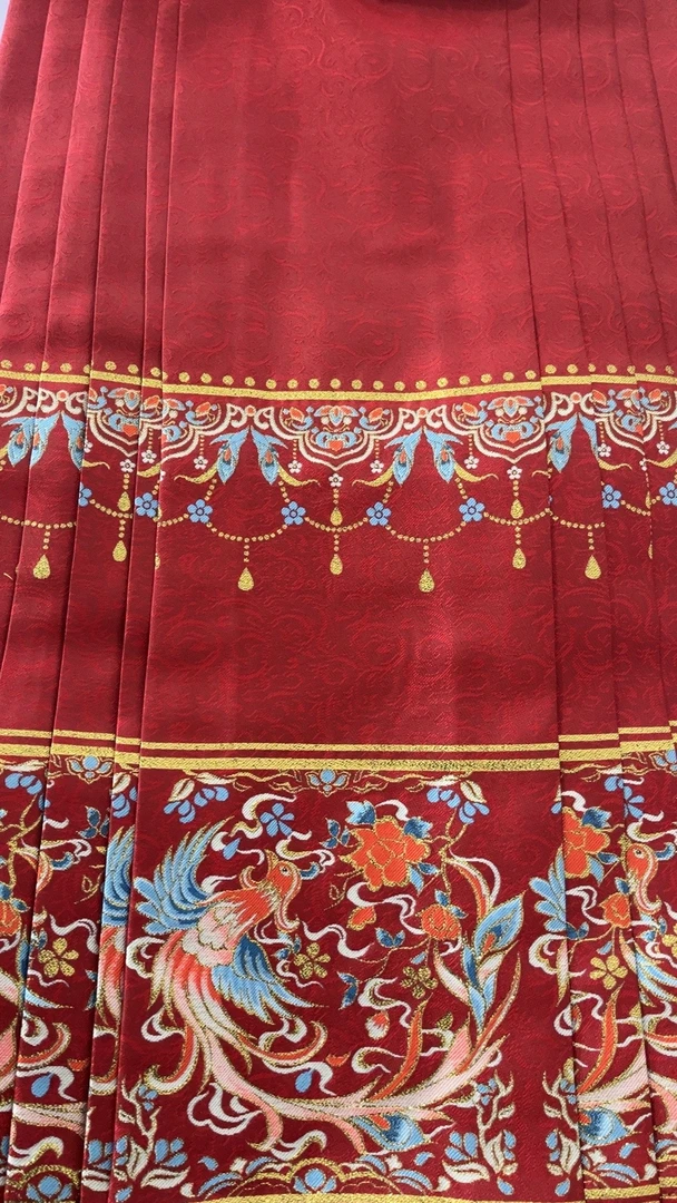 鸾凤织金妆花马面裙汉服女