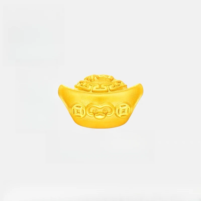 【譽臻金】足金999黄金元宝小吊坠5D硬金工艺男女款送老婆（不含绳）