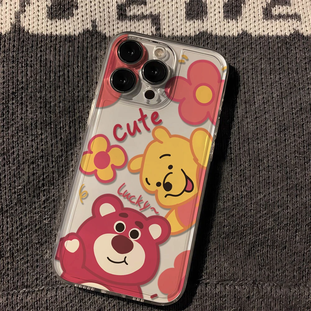莱冰卡通可爱小熊苹果华为vivo小米oppo手机壳iphone15/13/14软套