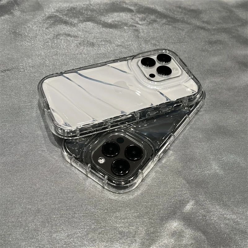 高级简约全包苹果14promax手机壳iPhone13全包12/11女xr透明7p套