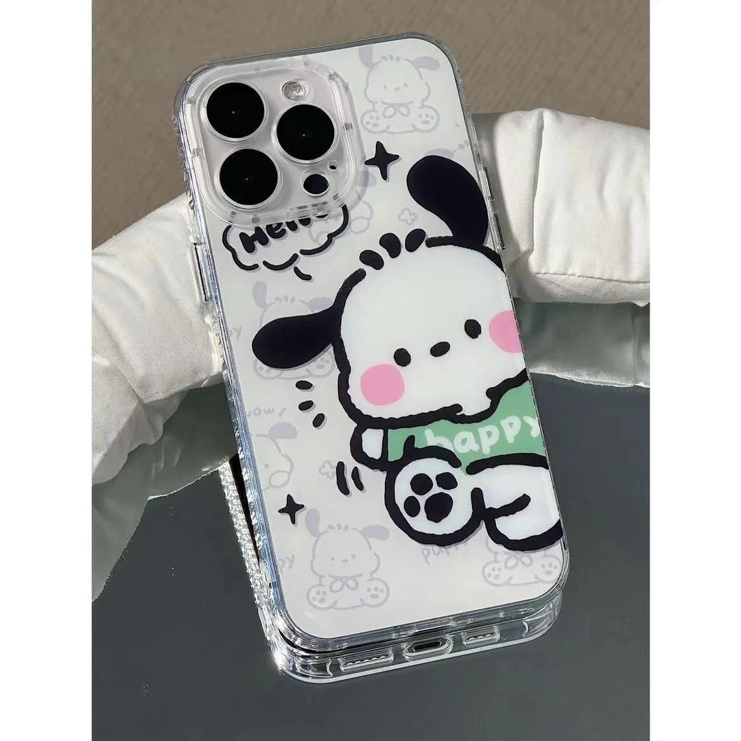 ins可爱帕恰狗苹果华为vivo小米oppo手机壳iphone13/14/12透明套