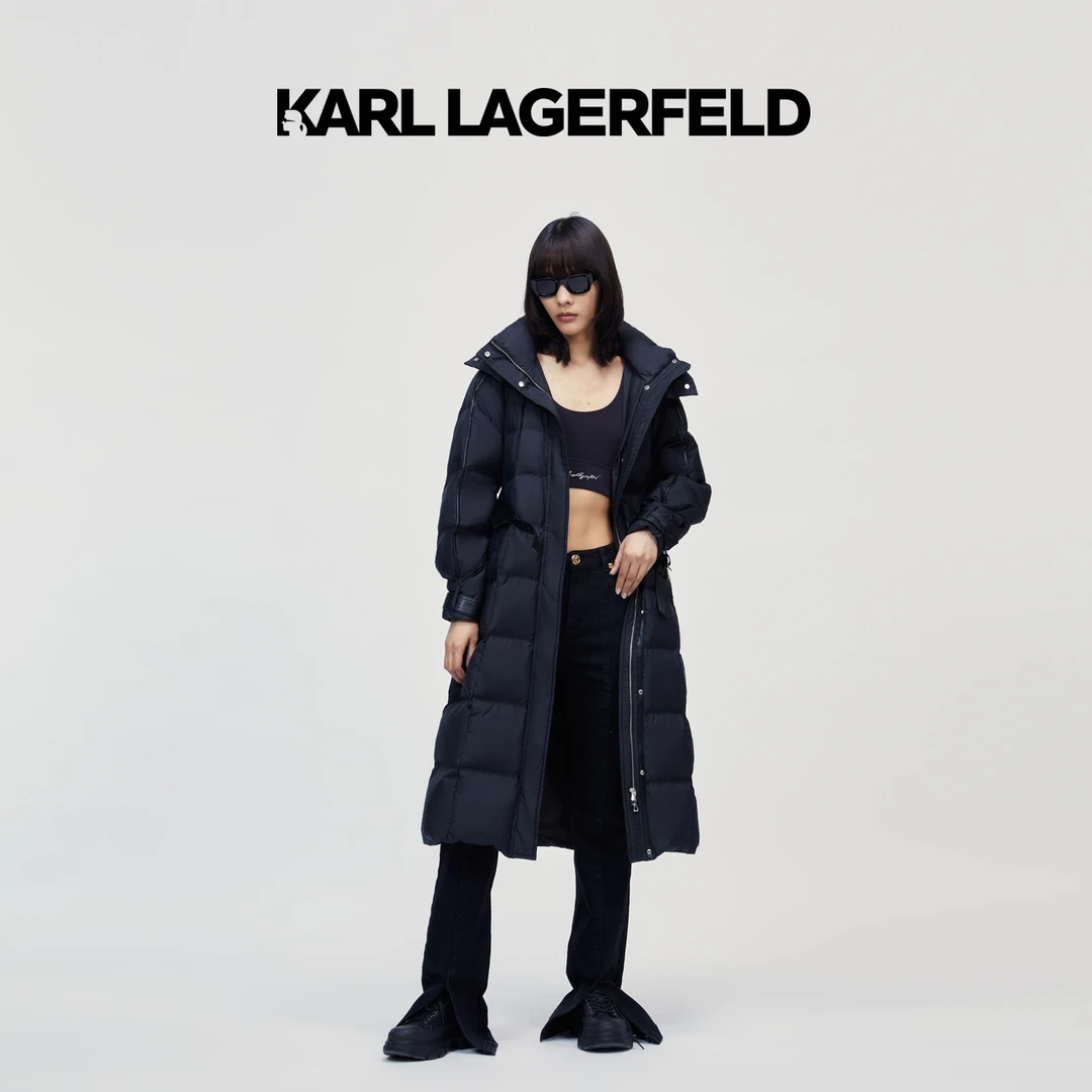 KARL LAGERFELD卡尔拉格斐冬款羽绒服女方形绗缝老佛爷226L1526