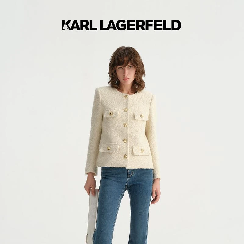 Z109【赵老板专属】KARL LAGERFELD 箱型四袋小香风外套M21E1575