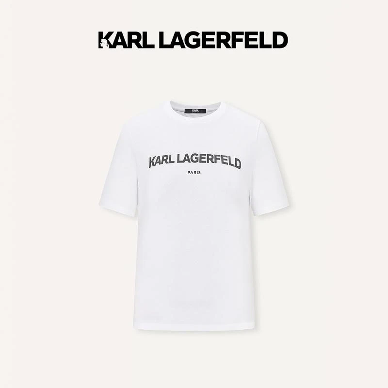 KARL LAGERFELD卡尔拉格斐2024春KLlogo印花T恤老佛爷242E1731