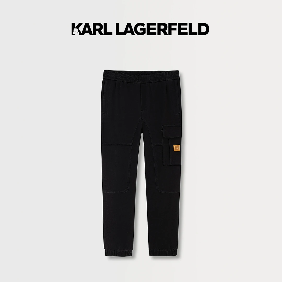 KARL LAGERFELD卡尔拉格斐2023秋口袋装饰束脚休闲裤1K1B50402491