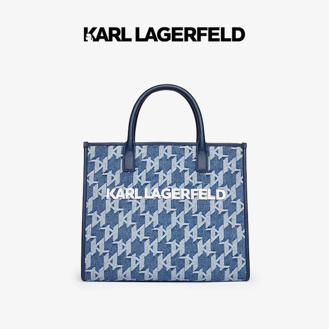 【董小姐专属】KARL LAGERFELD新款牛仔托特包老佛爷E31A3000