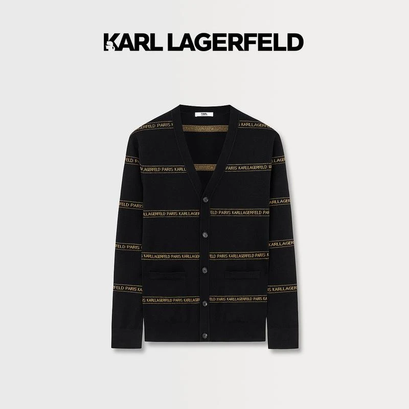 【臻享男装】KARL LAGERFELD卡尔拉格斐钉珠针织开衫1K1B51003182