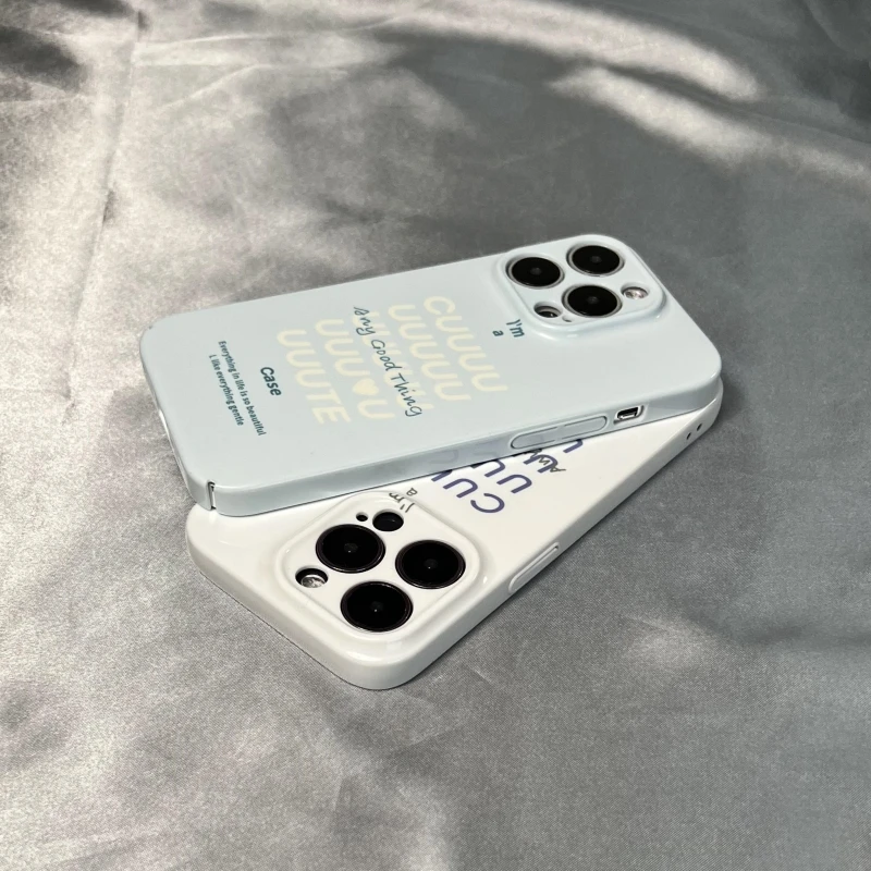 情侣英文适用苹果14Plus手机壳菲林保护套iphone13硬壳11简约12