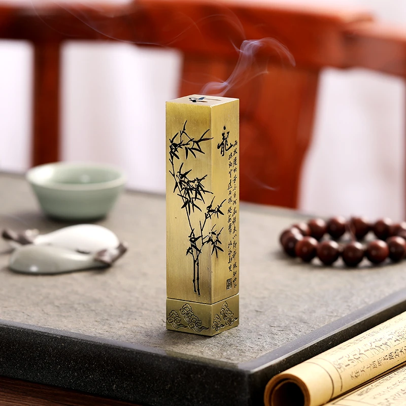 禅意立香炉檀香家用线香插香座仿古香托合金小号线香卧香炉香薰炉