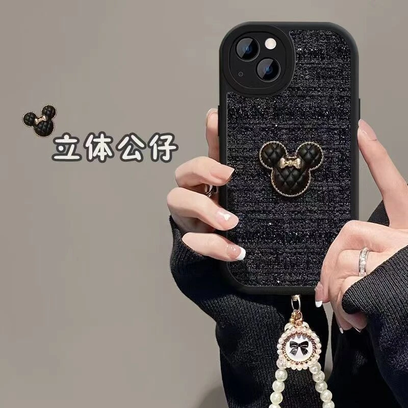 小香风编织立体公仔适用iPhone13promax手机壳苹果14/15防摔12/11