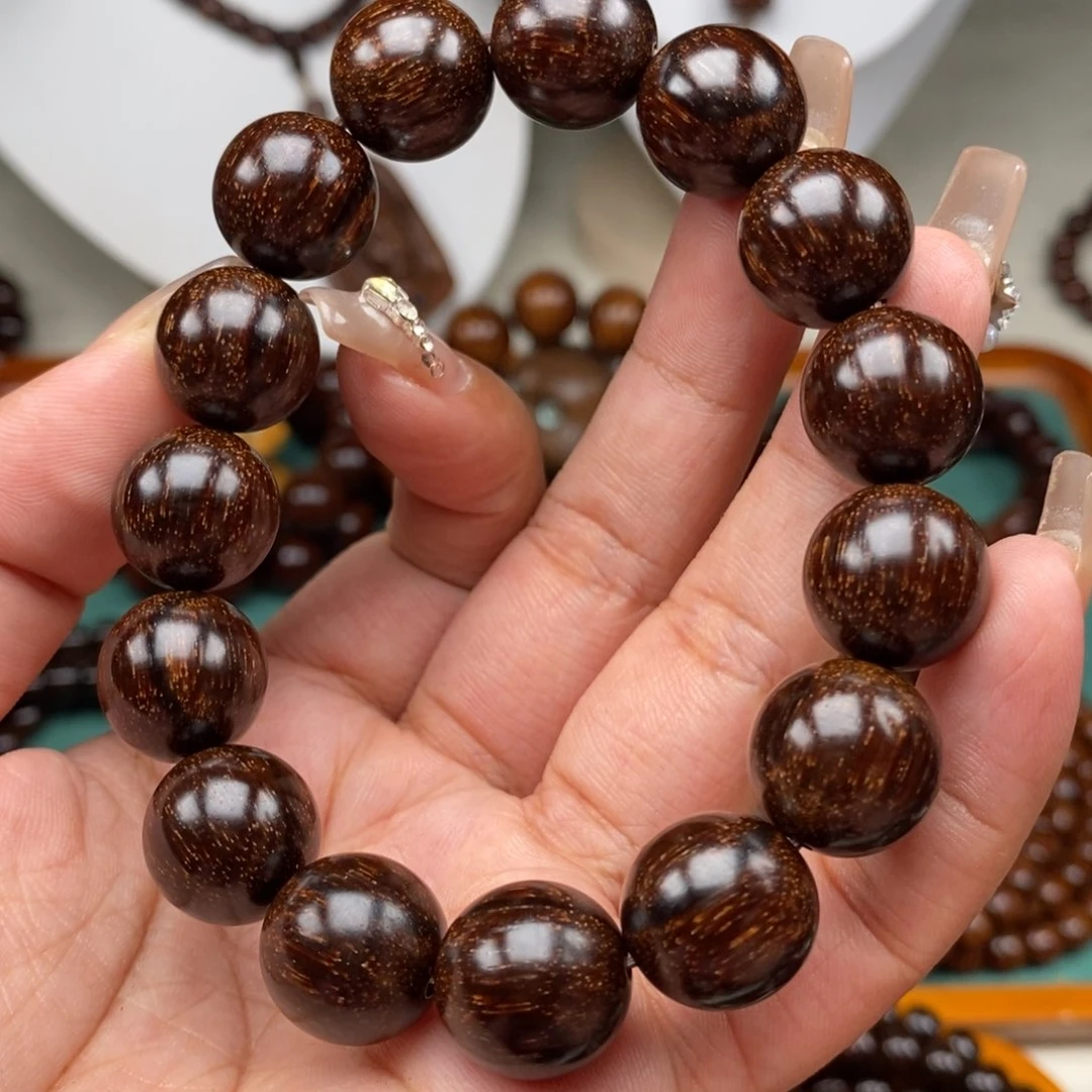 贡木手串/手链贡木1.5黑琥珀星空