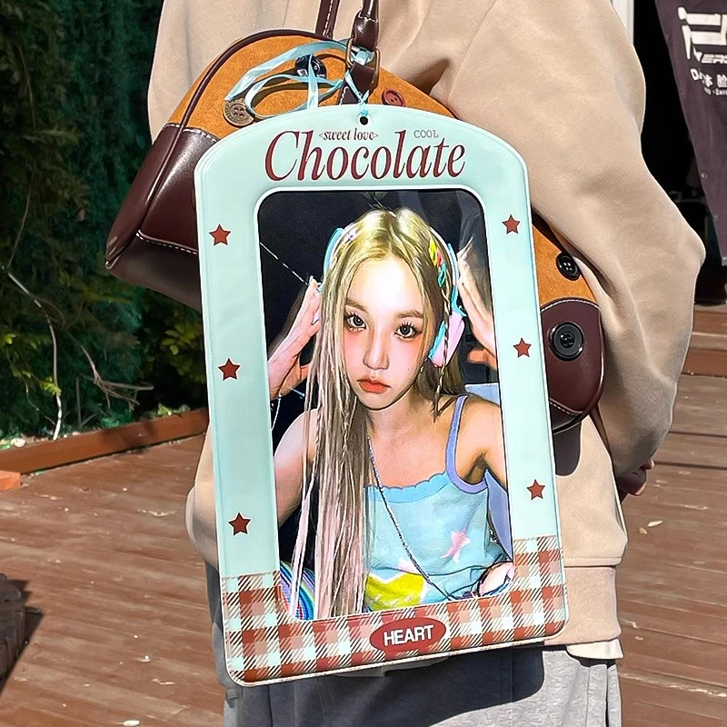 巨型ol应援卡套！追星时代少年团收纳A4海报演唱会DIY材料痛包挂件