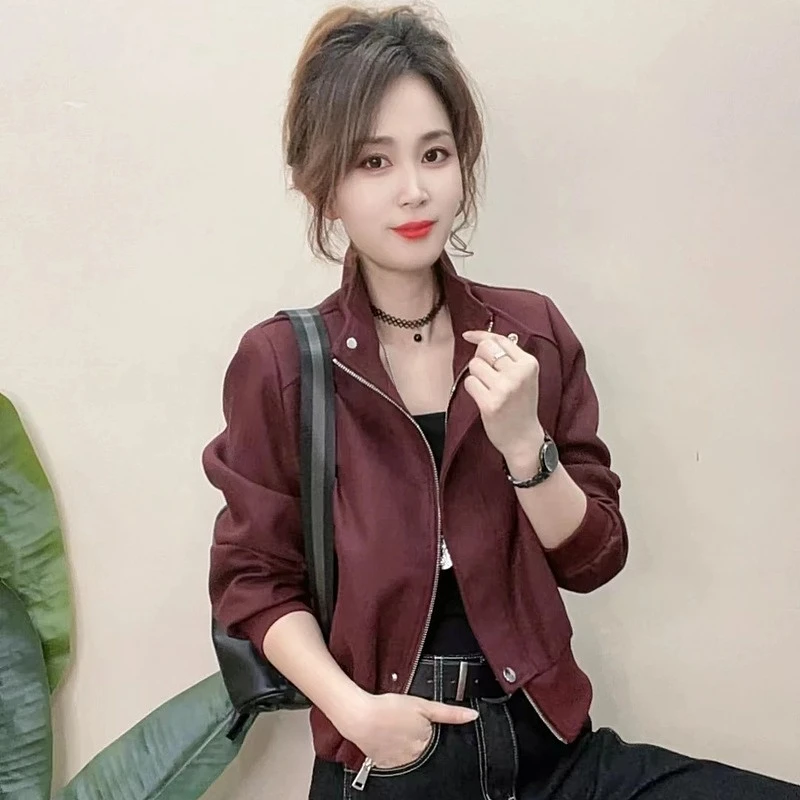 女装2024年秋季新款短款外套时尚百搭设计感宽松显瘦立领减龄上衣