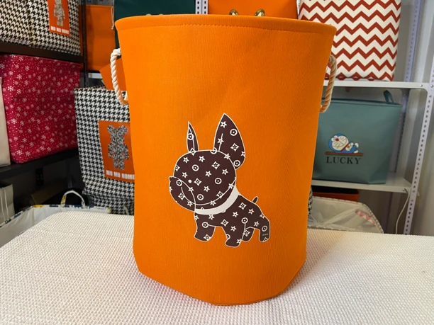 爱玛橙圆桶脏衣篓时尚大方休闲上档次可收纳脏衣服玩具纸尿裤