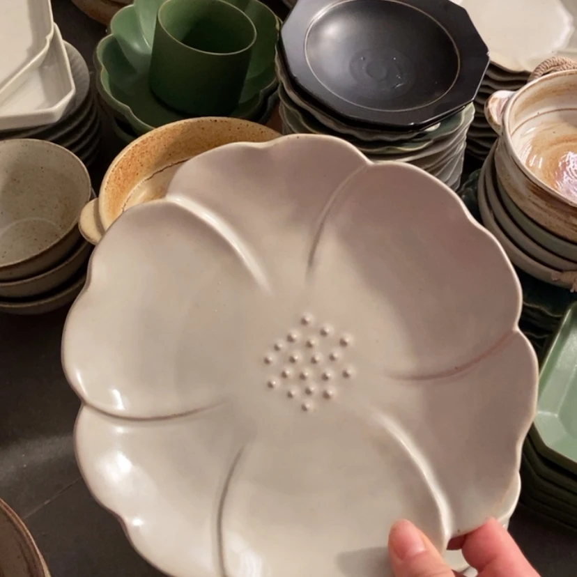 【闪购商品】瓷盘微瑕白色八寸莲心