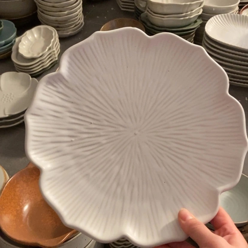 【闪购商品】瓷盘微瑕白色大夜蒲
