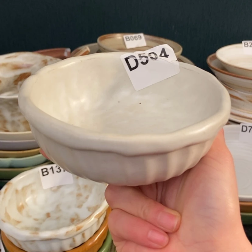 【闪购商品】瓷盘白色反口米饭碗