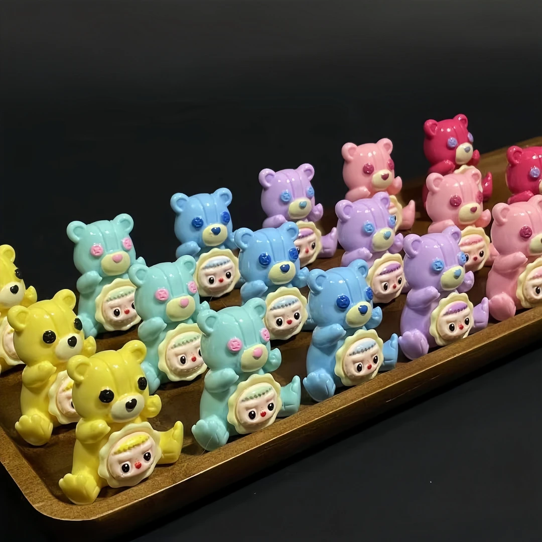 【九宫格＋双许愿＋对碰】马卡龙玩具熊拉布布DIY树脂摆件配件装饰