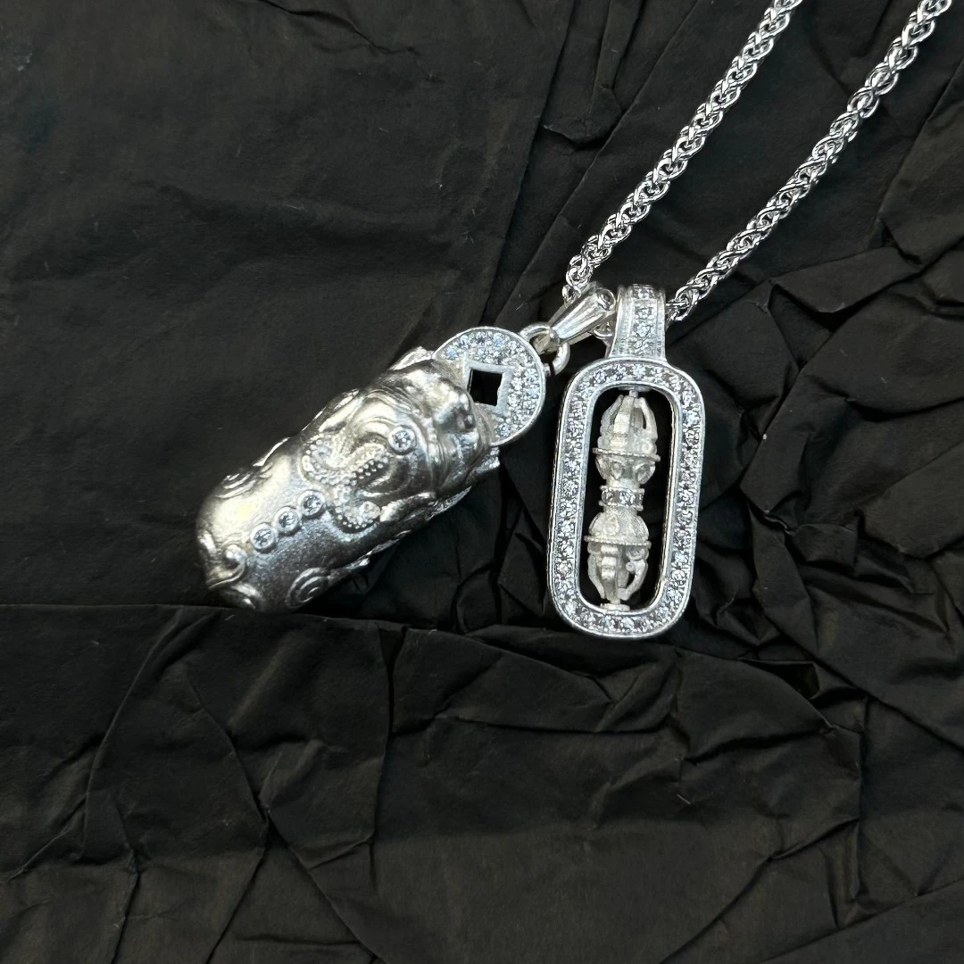 足银银制品 新中式貔貅项链女吊坠精致大气百搭新款锁骨链轻奢