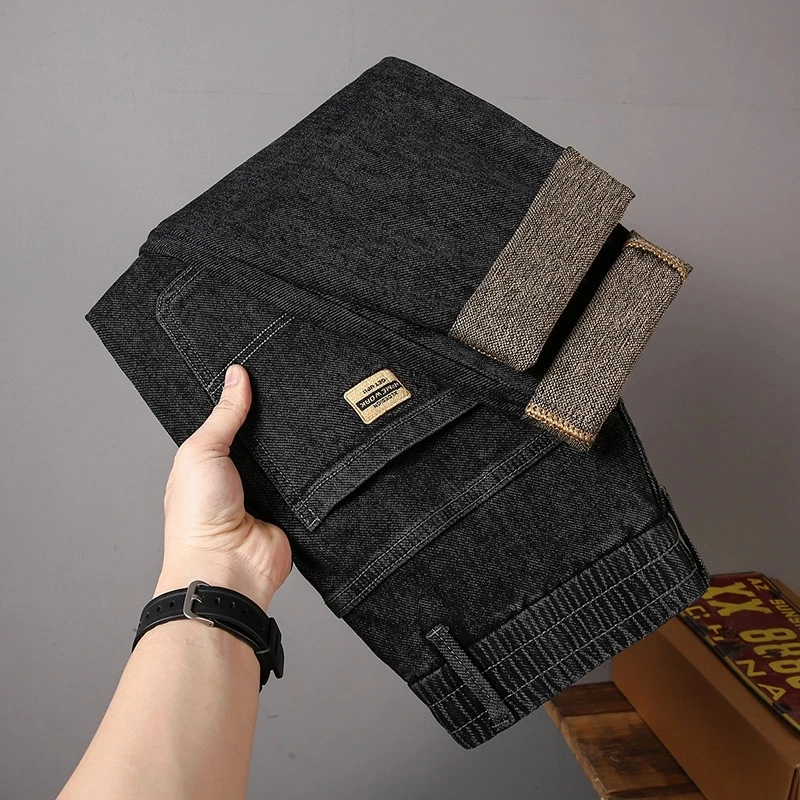 松紧腰男裤小脚牛仔裤男士男款新款高端宽松弹力休闲工装哈伦裤