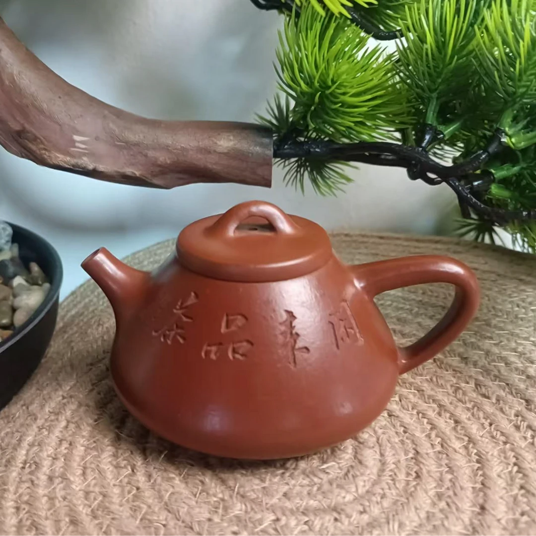 紫砂壶石瓢壶朱泥150cc全手工
