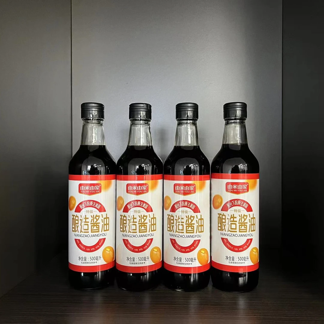 由米由家特级酿造酱油500ml*4瓶组合装