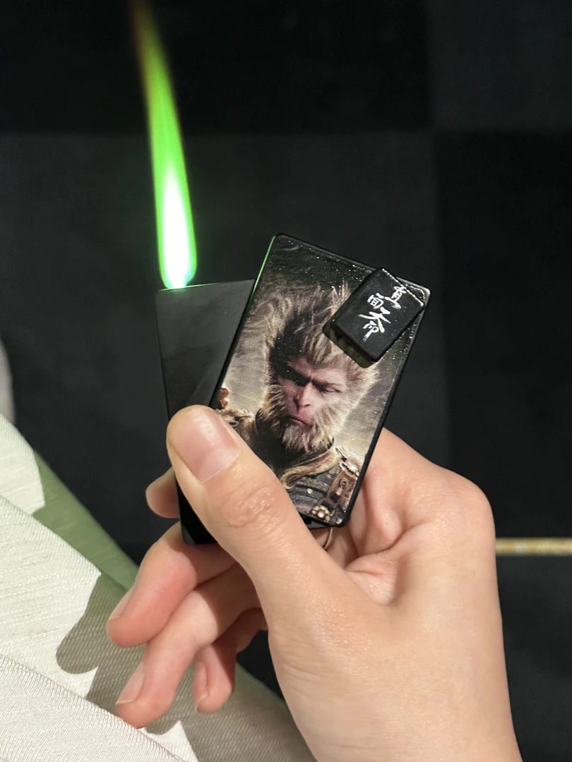 黑神话复古悟空打火机防风绿色火焰悟空周边个性送男士的礼物国潮