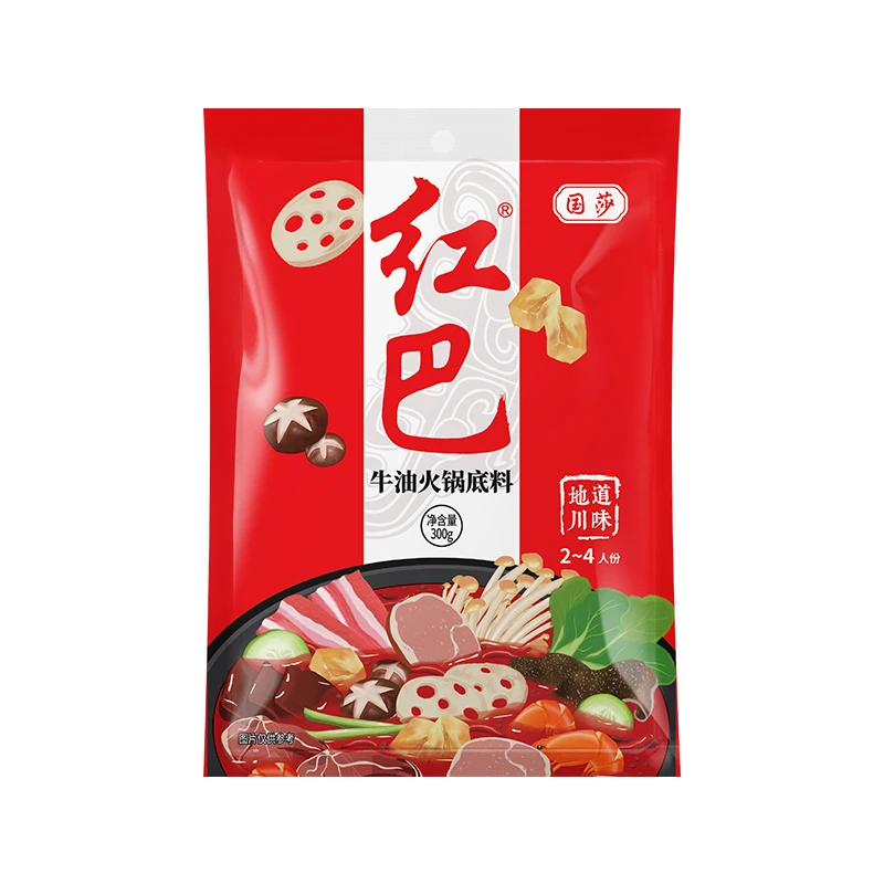 国莎红巴牛油火锅底料300g
