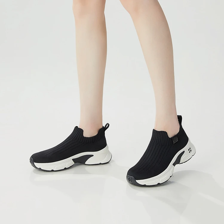 哥弟真的好女鞋 夏季休闲透气一脚蹬飞织鞋女AX12268