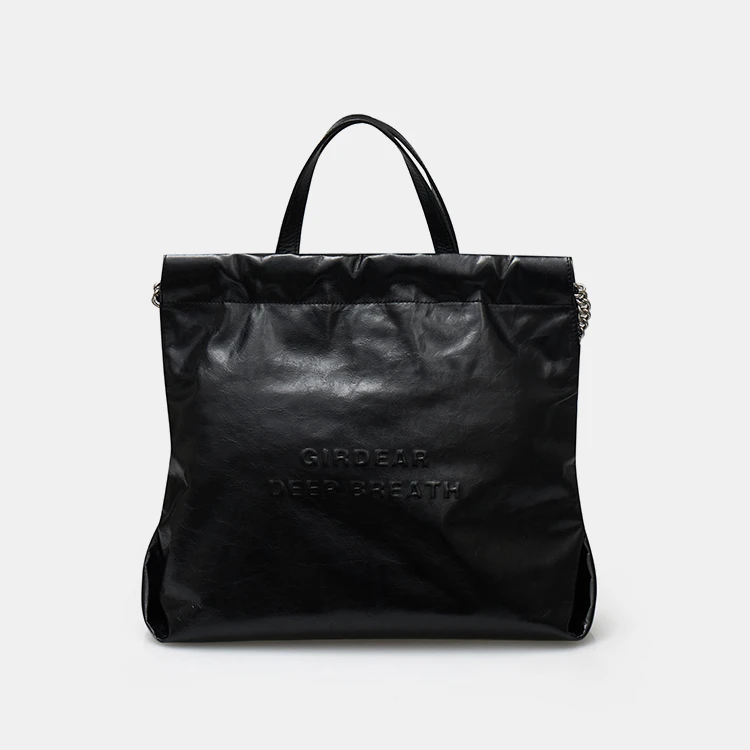 哥弟真的好女包 柔软牛皮托特购物袋单肩斜挎手提包AB10207