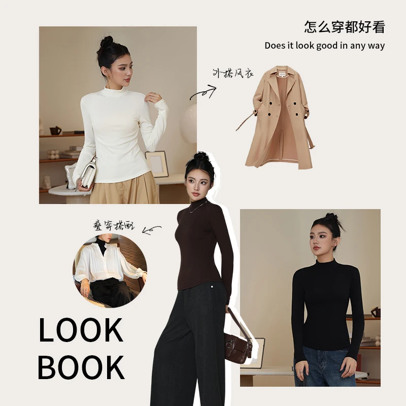 我的花匠轻感半高领绵羊毛衫