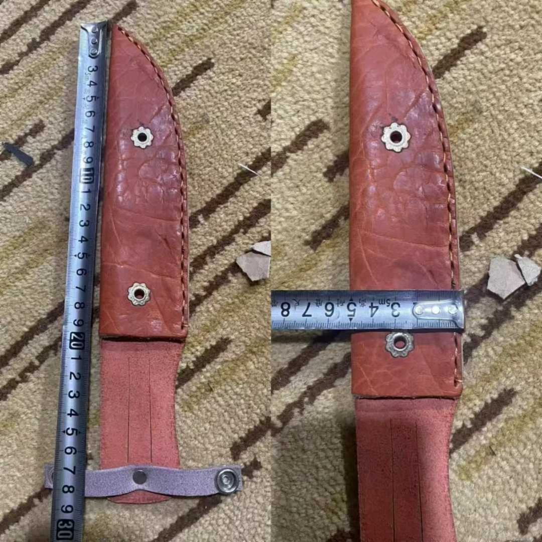 大河家手工缝制头层牛皮刀套