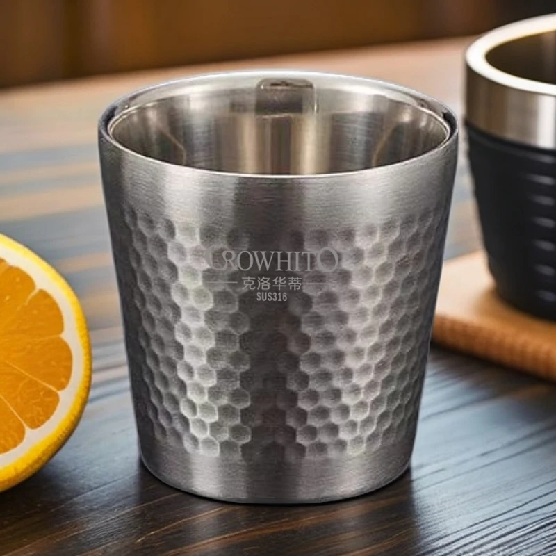 CROWHITO/克洛华蒂茶杯咖啡杯防摔随手杯热水杯茶水杯中年防烫杯