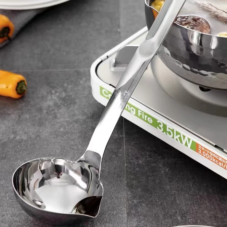 CROWHITO/克洛华蒂304不锈钢厨房隔油汤勺子过滤油漏油滤油神器