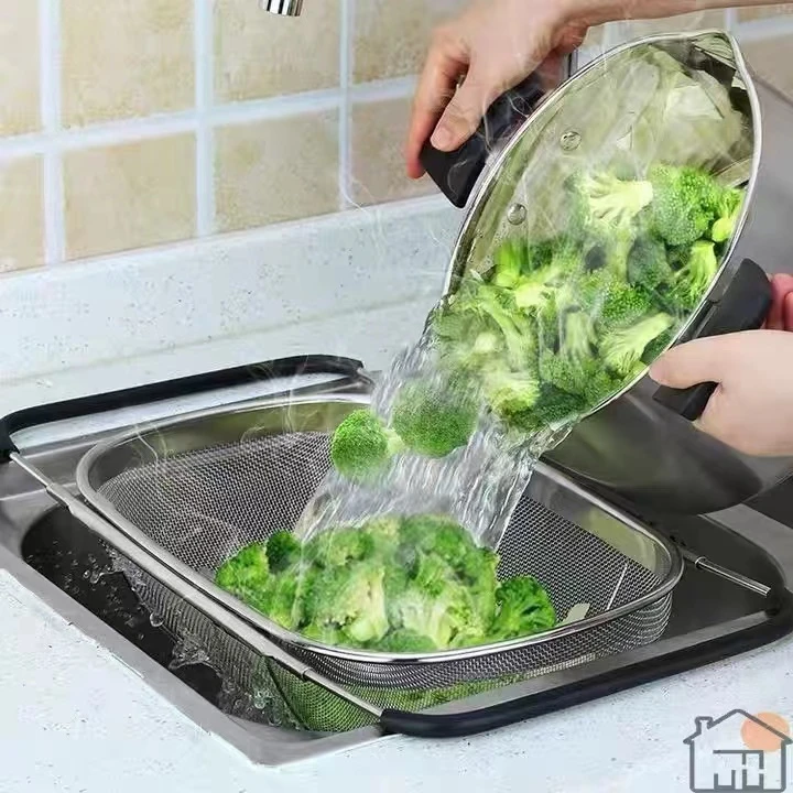 CROWHITO/克洛华蒂新款家用伸缩沥水篮厨房水槽沥水架洗菜盆置物