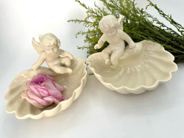 外贸出口老货重工陶瓷立体天使人物味碟蛋糕蘸料碟