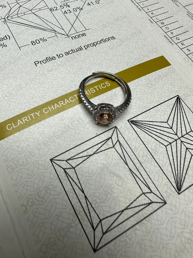 香槟色碧玺圆包戒指1.ct（福利2）