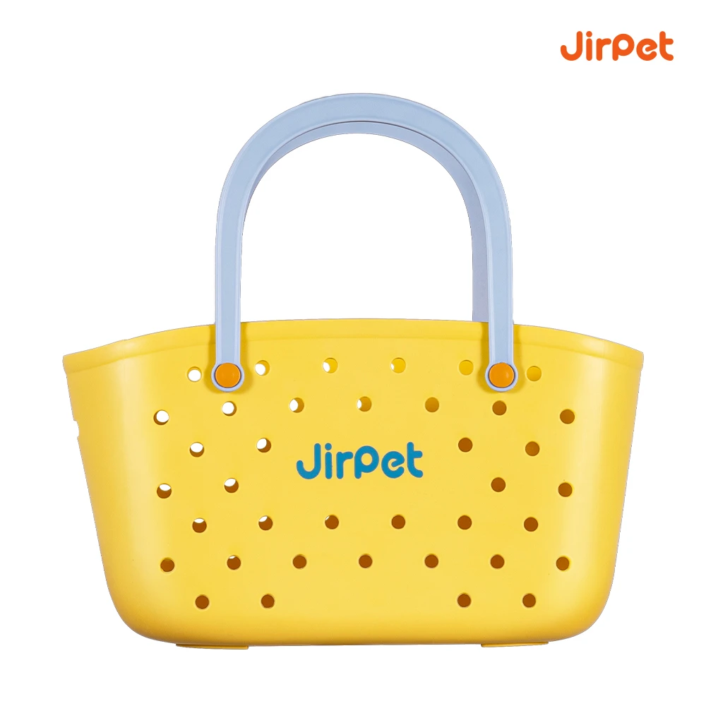 jirpet洞洞大包沙滩洗护收纳包手提包印花户外篮子宠物包