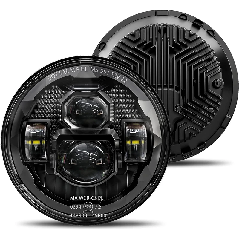 适用吉普牧马人汽车改装新未来机甲透镜超亮无损安装LED大灯总成