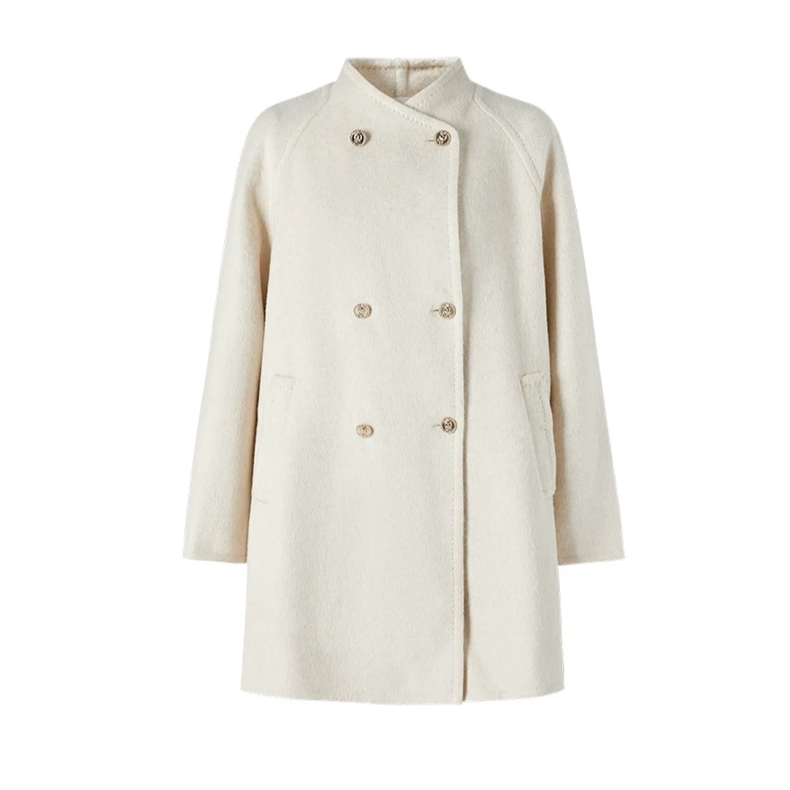 【籽言专属】曼德诗毛呢外套2023秋冬羊毛兔毛混纺双面呢M426307191