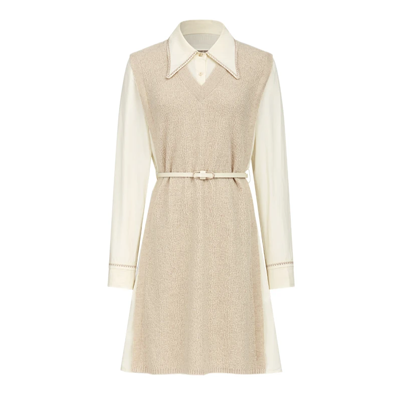 【小余专属】曼德诗收腰优雅连衣裙M538305352