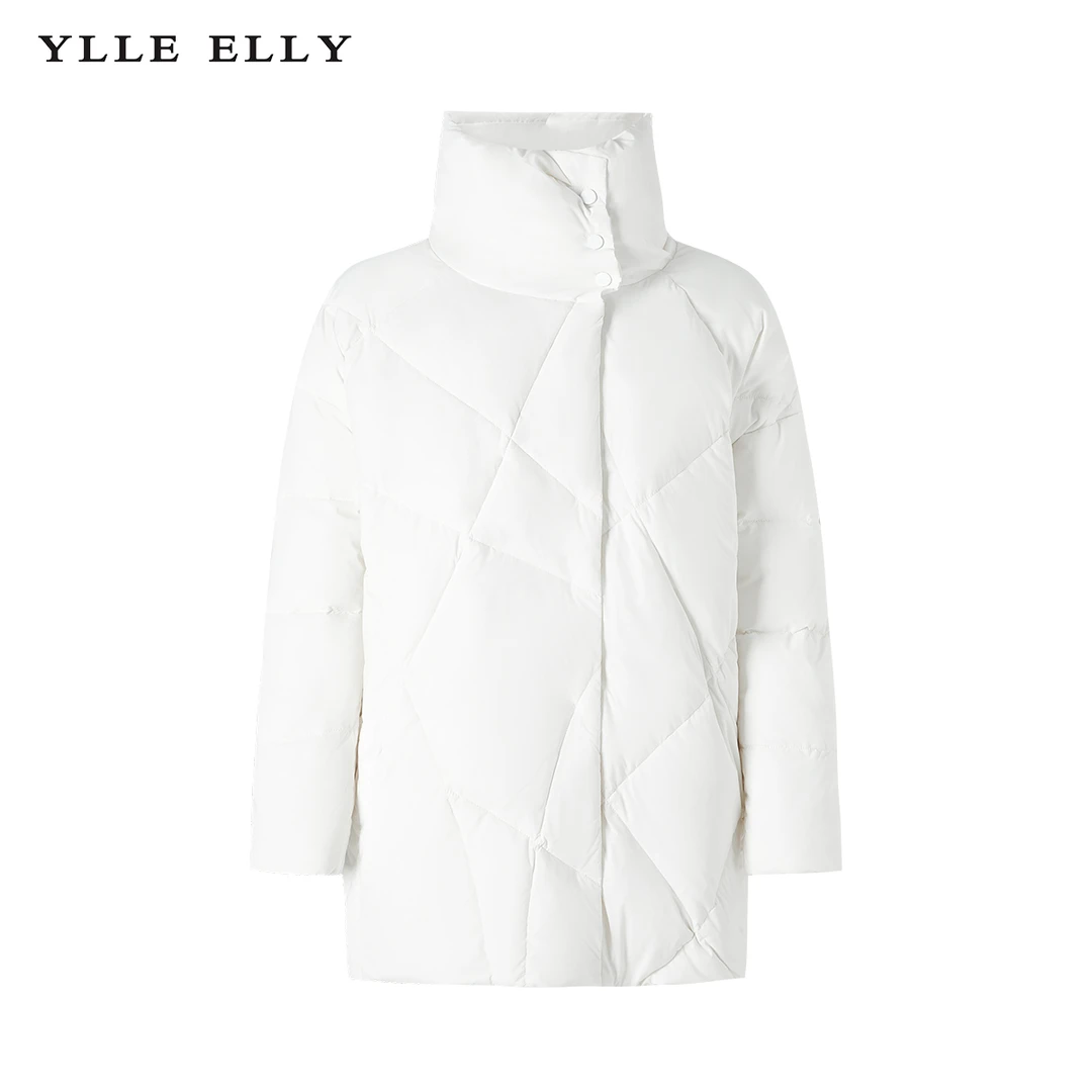 【诗语专属】百搭羽绒服冬季H版简约中长款鸭绒外套女Y427302532