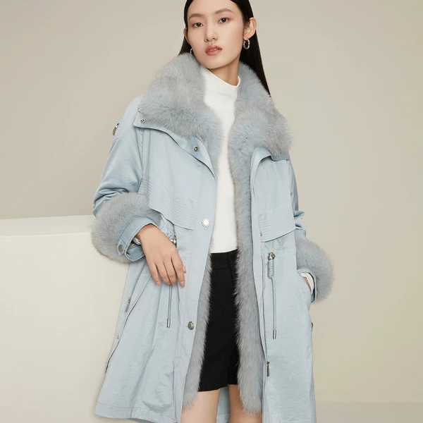 【婷婷专属】加厚女气质百搭设计师纯色派克服外套M430002