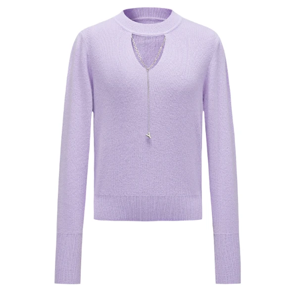 【诗语专属】时尚长袖气质设计感毛针织衫Y733306716