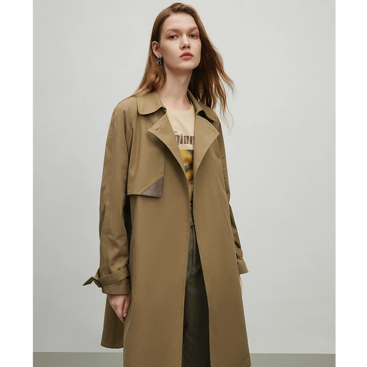 【九月专属】风衣女小个子纯色气质拼接设计感外套秋季Y424300007